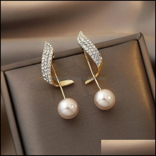 

dangle chandelier earrings jewelry korean fashion metal pearl pendant drop for woman gothic girls elegant wedding set accessories delivery, Silver