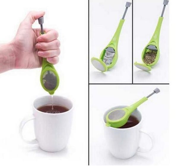 Tee-Ei-Gadget: Messen Sie Kaffee, Tee, Swirl, Steil, Rühren und Drücken, Kunststoff-Tee-Kaffeesieb