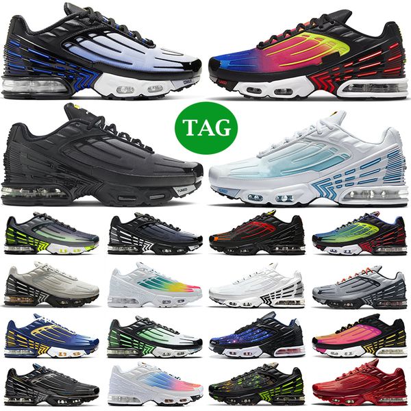 

men women running shoes tn plus 3 black red blue iridescent crater crimson red deep royal ghost green hyper violet laser light bone yellow