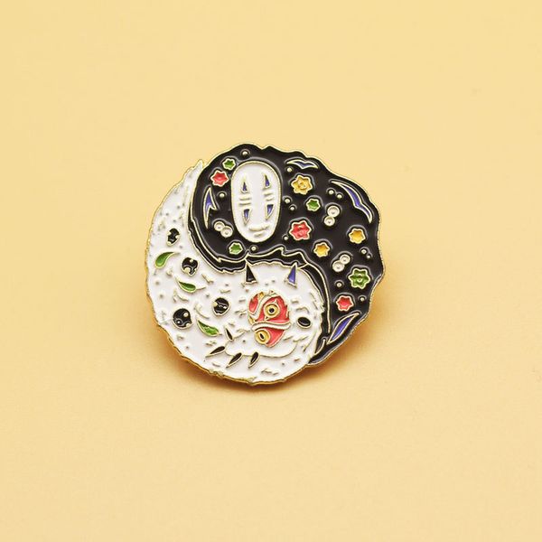 

ghibli brooch and enamel pins men and women fashion jewelry gifts anime movie novel lapel badges, Blue