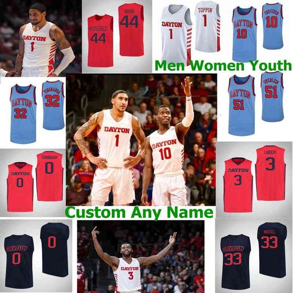 

dayton flyers rare college basketball jerseys mens 33 ryan mikesell 35 dwayne cohill 40 chase johnson 51 drew swerlein camron greer custom, Black
