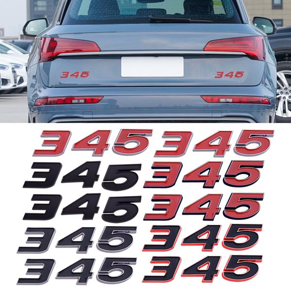 

2 sets universal full 345 letter car emblem 3d body side fender sticker badge decoration new