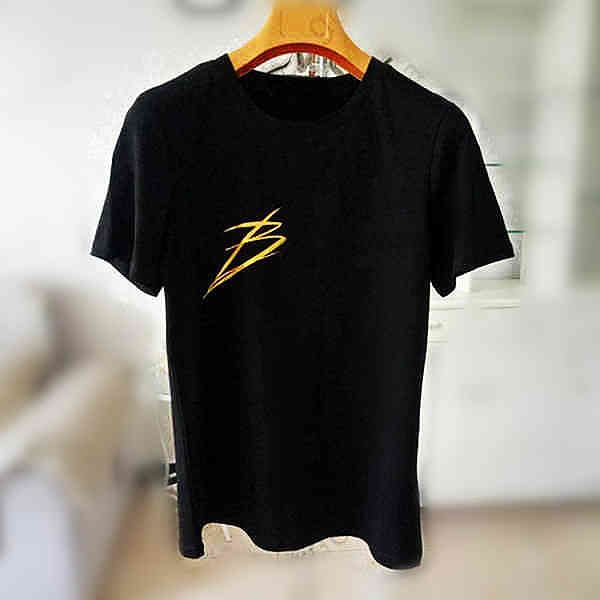 

popular logo summer mens t shirt letter print short high qality fashion coupl cotton tee polo 4 color, White