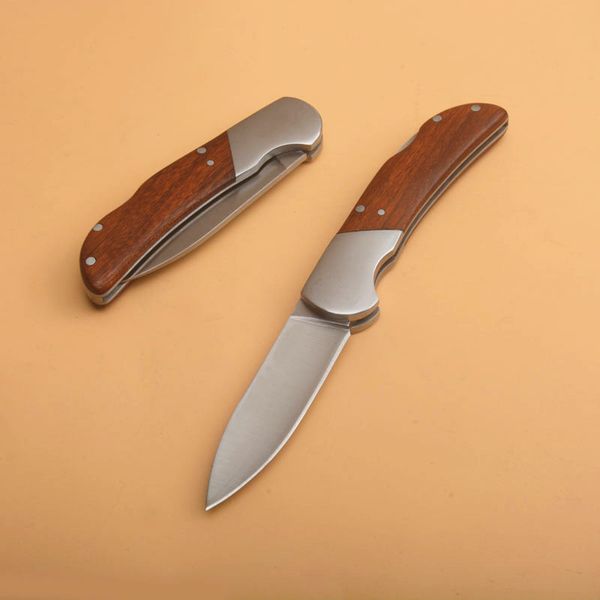 Coltello chiudibile KS 1381 8Cr13Mov Lama a goccia satinata Manico in palissandro Coltelli tascabili EDC