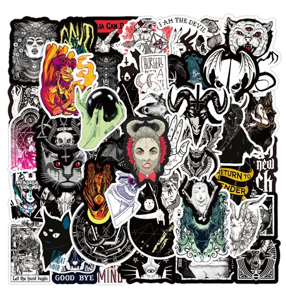 

50pcs cartoon demon horror car stickers for guitar helmet kids toys water bottle notebook diy lap skateboard phone case decals wholesale