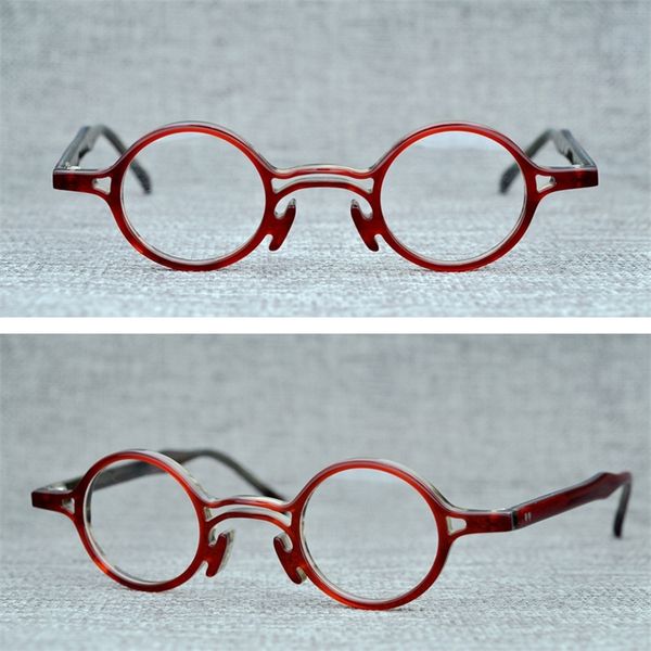 

70% factory outlet sales acetate classic round glasses frame, White;black