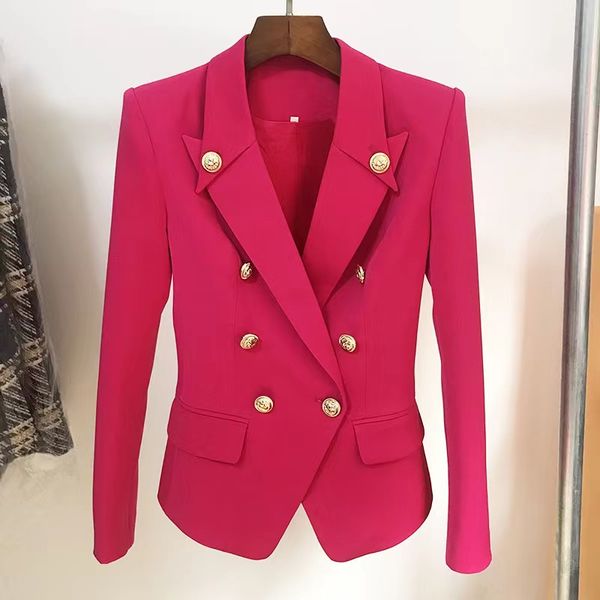 

b120 womens suits & blazers designer blazer women's collar buttons double breasted metal buttons blazer outer wear blazers, White;black