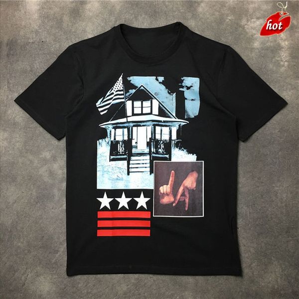 

2022 2022 mens stylist t shirt casual short sleeves fashion abstract gestures printing men women hip hop tees size s-xxl, White;black