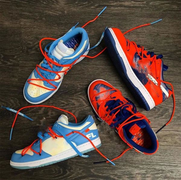 Release Authentic Futura Shoes SHOELACES Bold Orange Low Bright Blue White UNC FL Men Women Basketball Skateboard Sports Sneakers Off