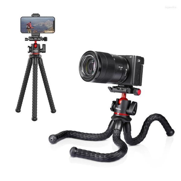 Tripés ULANZI MT-32 OCTOPUS FLEXIBLE TRIPOD ARCA SWILL METAL BALLHEAD DSLR SLR Smartphone Vlog Sapato frio para LOGA de luz LED de microfone22