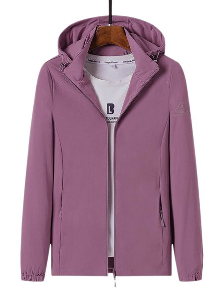 

zipper drawstring hooded jacket without tee q9xa#, Black;brown