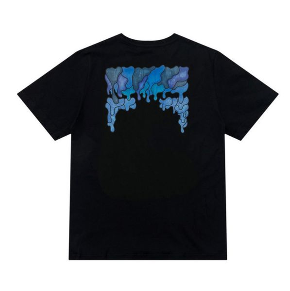 

classic brand mens t shirts offs summer designer women loose tees quality fashion t-shirt letter arrow oil painting black white tshirts lux, White;black