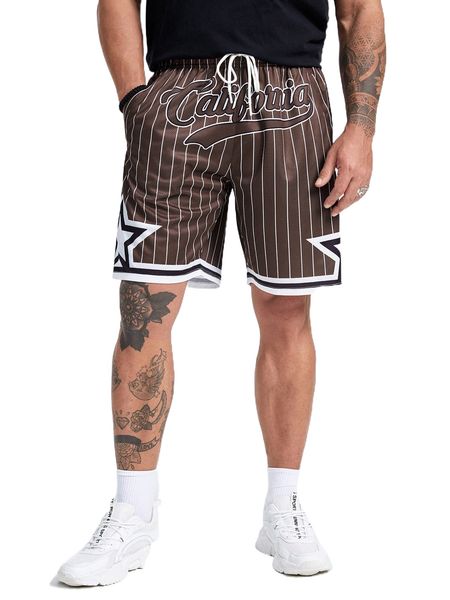

extended sizes men letter graphic stripe track shorts r9bx#, White;black