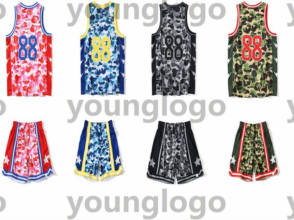 

summer men basketball t shirt vest fashion designer camouflage pattern hipster sleeveless tees asian size m-3xl, White;black