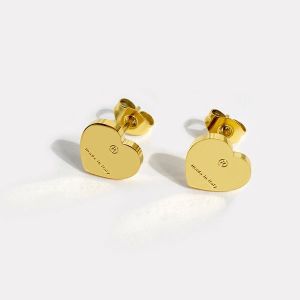 

charm women's earrings designer heart stud earrings titanium steel engraved g letter fashion luxury brand jewelry valentine's day, Golden