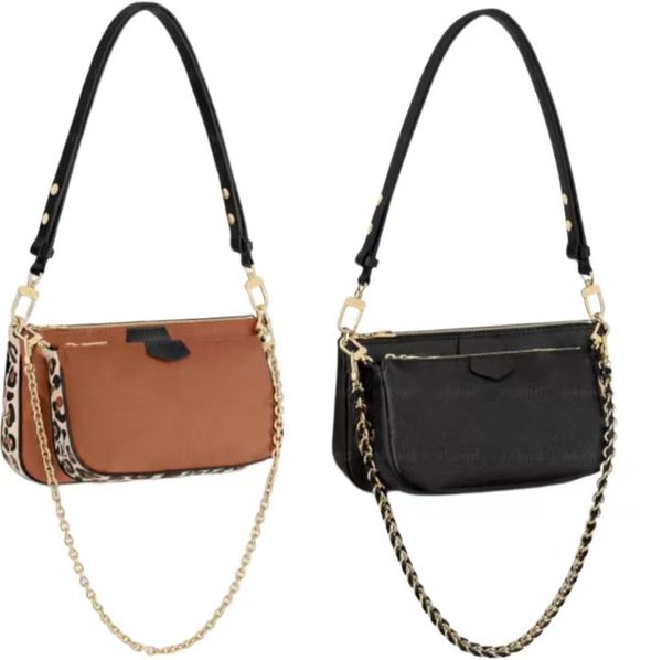 

composite shoulder bags embossing 45leopard grain 839 l two-piece handbag classic fashion smalls and light zipper style with small hanging b