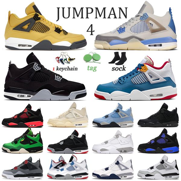 

4 mens basketball shoes military black cat jumpman 4s red thunder craft messy room men sneakers women trainers infrared sports white oreo mi