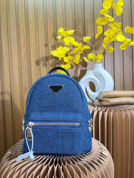

women backpack designer backpacks denim fabric small bags student school bag luxury shoulder pocket fashion handbag practical purse daily si