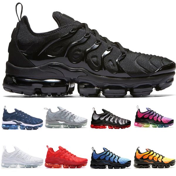 

2022 men plus women shoes triple red tns trainers cushion black white blue pastel university gold sneakers 36-46 6i97