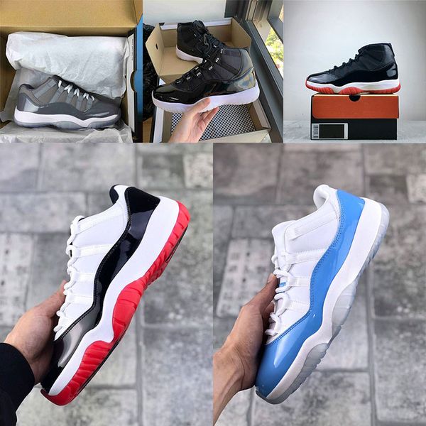 

25th anniversary men basketball shoes 11s cherry cool grey white bred concord gamma blue 11 unc pink snakeskin low women sports trainers siz