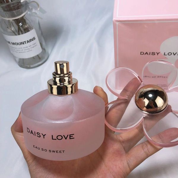 Lady Toilette Fragrance Marca Parfum Clone Daisy Love Spray Fragrância para Mulher 100ml 3,3 fl.oz Longa Smilght edt eau de banheiros mulher colônia em estoque navio rápido