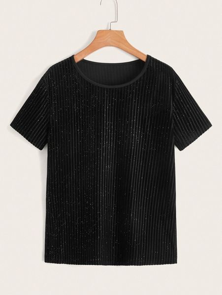 

dot print velvet tee l28r#, White
