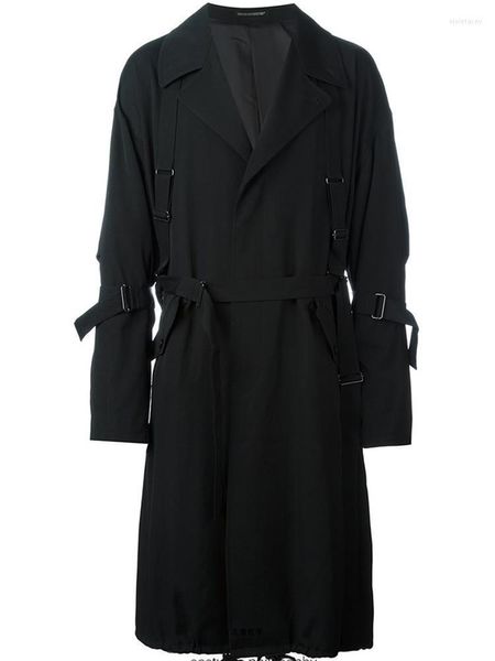 Мужские траншеи Coats Men S-6xl Wreadbreaker Tuest Model Model Black Fashion Moday Soighted Latefel