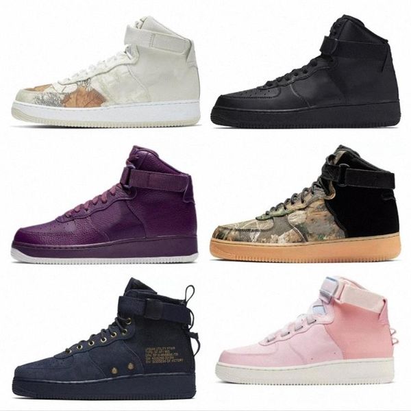 

2021 airforce 1 high men women winter sportwear sports shoes couple leather classics skate waterproof shoe running sneaker eur38-4233g, Black