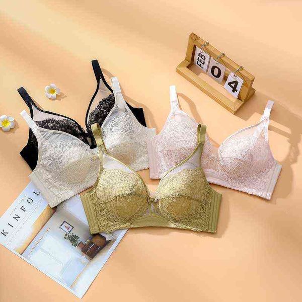 Triangle Cup Roufe -Roupa Feminina Cristal Copo Grande peito respirável sem anel de anel de aço Latex Rabbit Orends Sexy Bra Soft Tube Top L220726