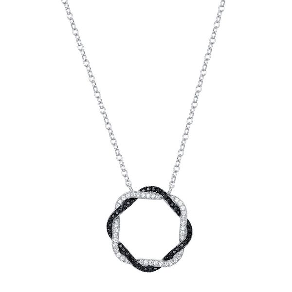 

women's sterling silver necklace double ring set with diamonds pendant simple accessories gift must-have
