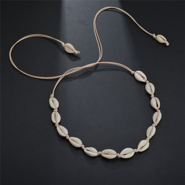 Weiße Muschel-Halskette, lange Kette, Muschel-Halsketten, Sommer-Strand-Schmuck für Frauen, Will und Sandy