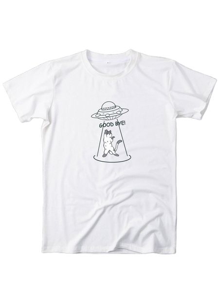 

men cartoon & slogan graphic tee t94j#, White;black