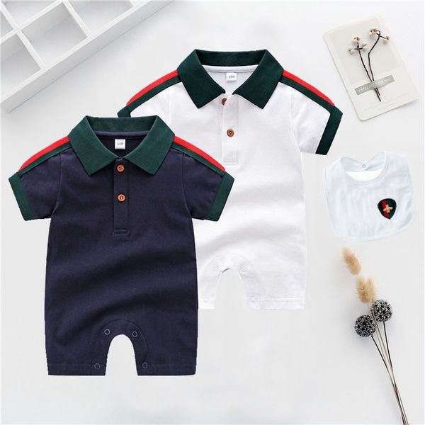 Einzelhandel Baby Strampler Kleidung Overall 100 % Baumwolle Neugeborenen Strampler Kleinkind Lätzchen für Kinder Jungen Mädchen Kleidung