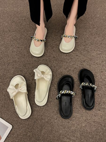 

2022 new baotou sandals female fairy wind new bow summer niche flat dhoes, Black