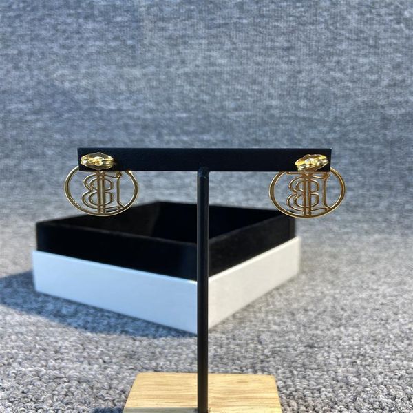 

new gold-plated ring earrings simple and versatile atmospheric gold-plated earrings231j, Golden;silver