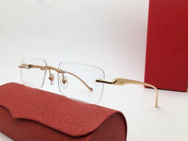 Designer óculos Cheetah clássico retângulo série de metal vívido e inteligente negócios casuais homens mulheres quadro óptico quadro lente prescrição CT0061O carti óculos
