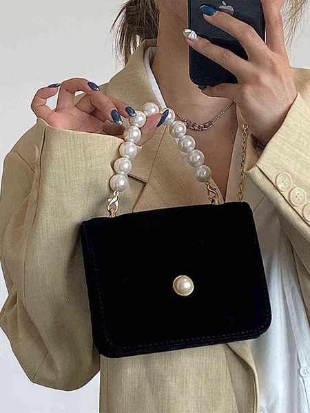 

pearl black small flap crossbody bags for women luxury designer shoulder women's bag fashion ladies iphone handbags 2022 trend g220517