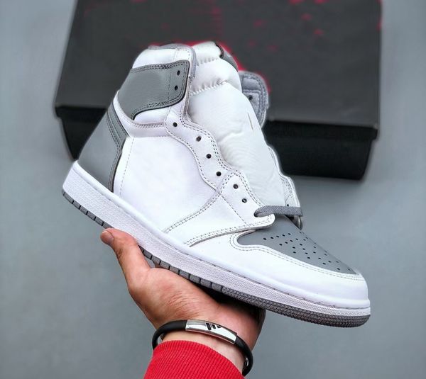 

1 high og stealth men basketball shoes 1s stealth white womens outdoor trainers sports sneakers 555088-037 with box size us 5.5-13