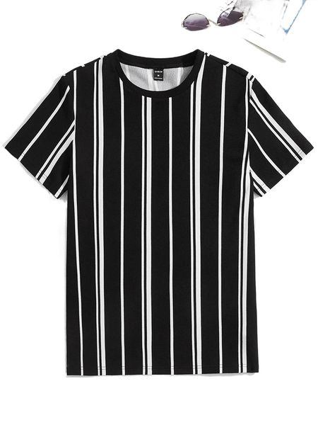 

men striped print tee l5tj#, White;black