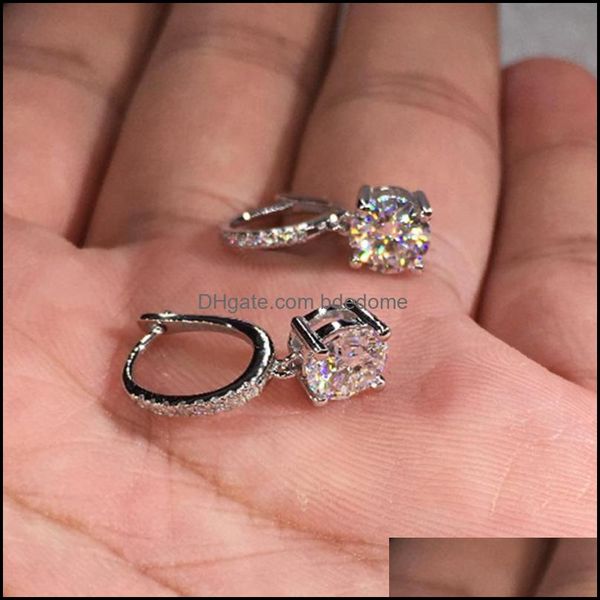 

dangle chandelier earrings jewelry huitan simple stylish hoop for women white cubic zirconia fashion ve dhwgu, Silver