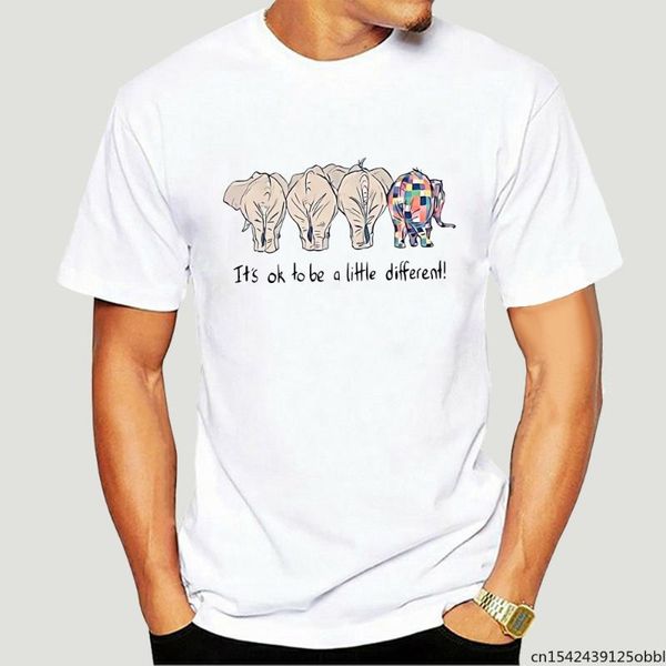 T-shirt da uomo Elefante autistico ItS Ok To Be A Little Different T-shirt da uomo-Unisex Girocollo estivo Taglia casual M-5XL