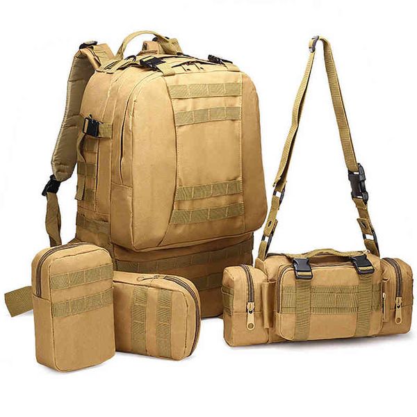

50l tactical backpacks men's military backpack 4 in 1molle hiking tactical bag outdoor hiking climbing army backpack camping bag t22080