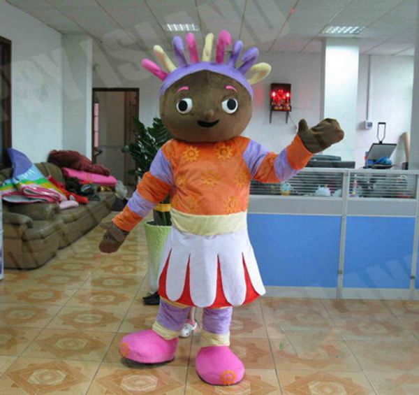 

mascot doll costume garden baby mascot costume fancy dress upsy daisy mascot halloween party birthday party outdoor cartoon performance, Red;yellow
