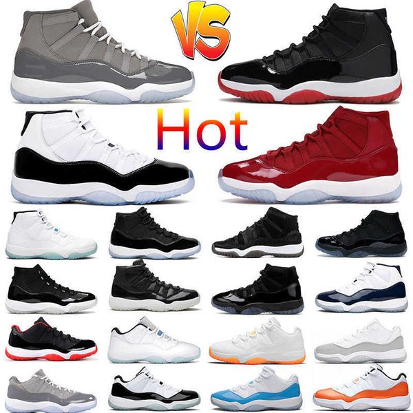 

11s basketball shoes men cool grey 11 concord gamma blue jubilee 25th anniversary low bred unc 1s patent bred dark mocha women trainers