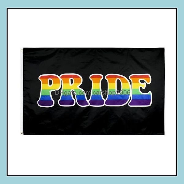 Banner-Flaggen, festliche Party-Zubehör, Hausgarten, 13 Stile, Regenbogen-Flagge, 90 x 150 cm, amerikanische Gay Pride, Polyester, Polyester, DHC4P