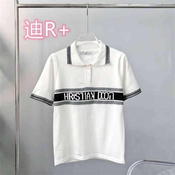 

66% off new chaodi r + summer casual lapel polo t-shirt breathable bead silk women's short sleeve, White