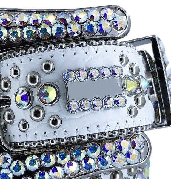 

2022 bb simon rhinestone belt with bling rhinestones for mens women designer belts as birthday christmas gift12000, Black;brown