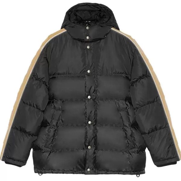 

men's classic down jacket winter overcoat r parker ladies letter flower jackets luxury streetwear men customized, Black;brown