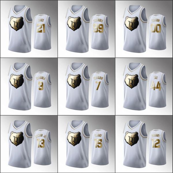 

memphis''grizzlies''men ja morant andre iguodala jaren jackson jr. justise winslow white golden edition custom233e, Black