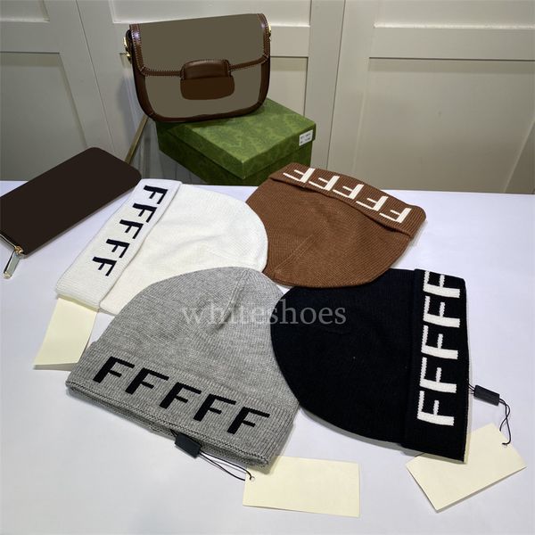 

designer solid color beanie women men knitted hat winter breathable wool hats letter jacquard windproof cap, Blue;gray